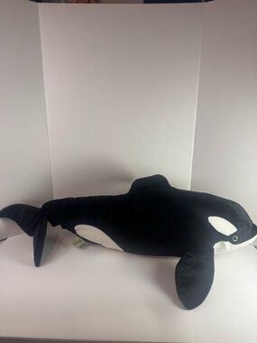 Orca Killer Whale Plush 29” Large Soft Vintage By Tiger  Tale Toys